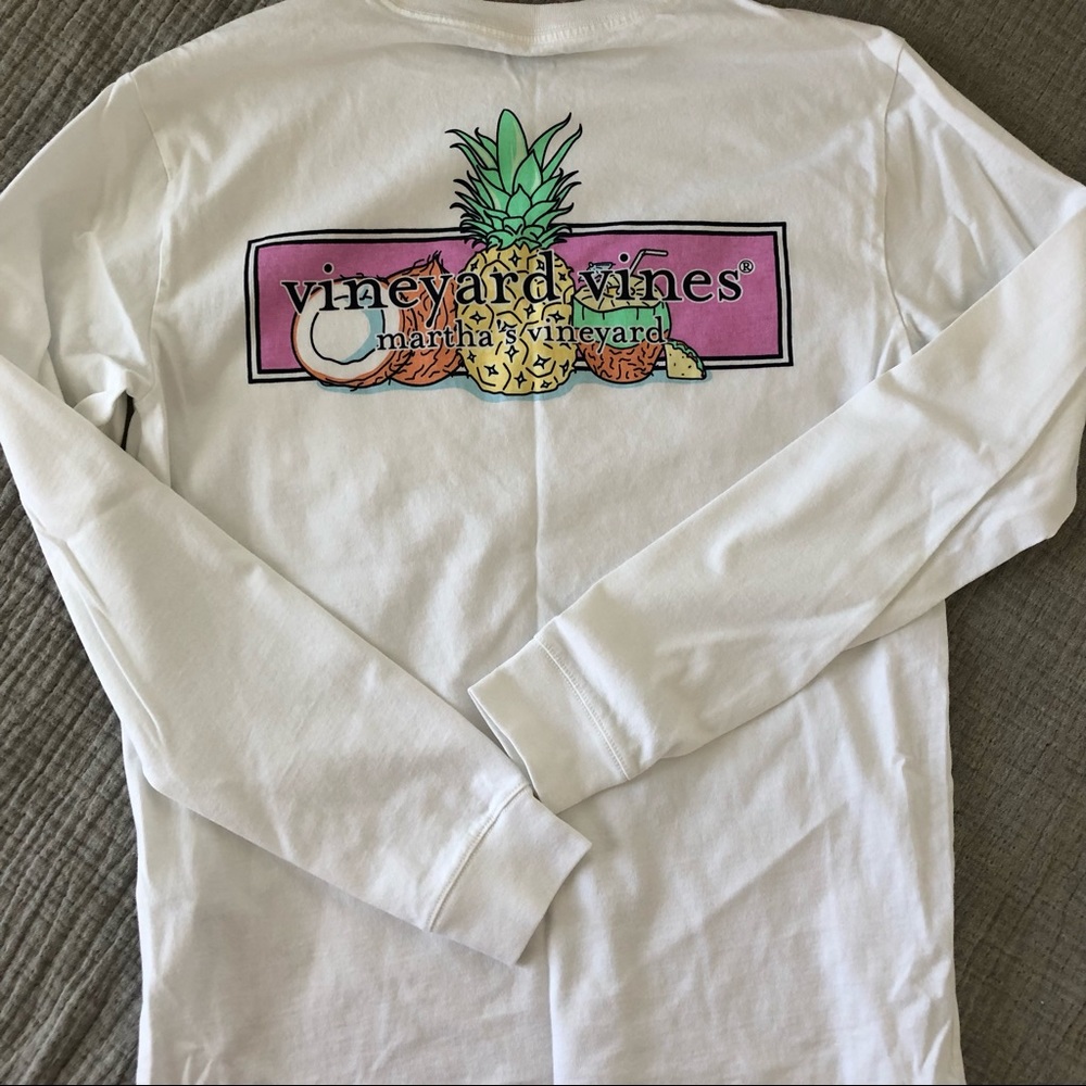 Vineyard Vines Long Sleeve Pineapple Shirt Xsmall